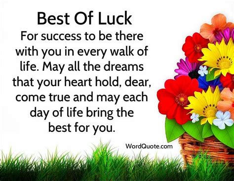 best of luck|wishing someone good luck.